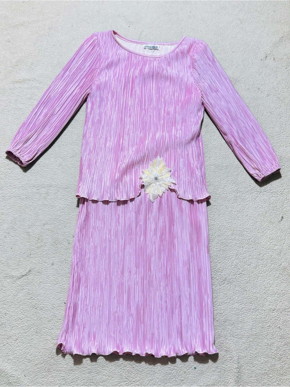 After Dark Dress Womens Small/Medium Vintage Midi Cocktail Straight Sequin